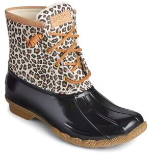 Sperry Kids’s Saltwater Rain boot  Animal Print Duck Boot size 8M